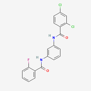 molecular formula C20H13Cl2FN2O2 B4922400 2,4-dichloro-N-{3-[(2-fluorobenzoyl)amino]phenyl}benzamide 