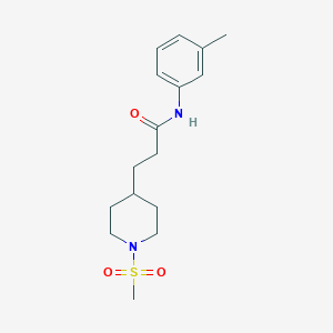 molecular formula C16H24N2O3S B4922408 N-(3-methylphenyl)-3-[1-(methylsulfonyl)-4-piperidinyl]propanamide 