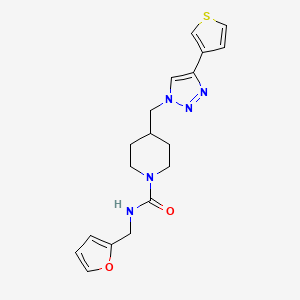 molecular formula C18H21N5O2S B4922422 N-(2-furylmethyl)-4-{[4-(3-thienyl)-1H-1,2,3-triazol-1-yl]methyl}-1-piperidinecarboxamide 