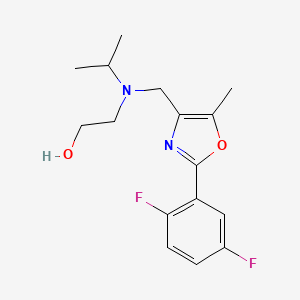 molecular formula C16H20F2N2O2 B4922482 2-[{[2-(2,5-difluorophenyl)-5-methyl-1,3-oxazol-4-yl]methyl}(isopropyl)amino]ethanol 
