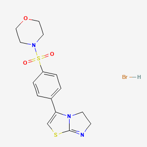 molecular formula C15H18BrN3O3S2 B4922509 3-[4-(4-morpholinylsulfonyl)phenyl]-5,6-dihydroimidazo[2,1-b][1,3]thiazole hydrobromide 