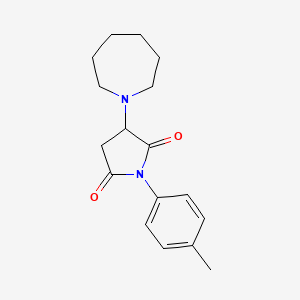 molecular formula C17H22N2O2 B4922518 3-(1-azepanyl)-1-(4-methylphenyl)-2,5-pyrrolidinedione 