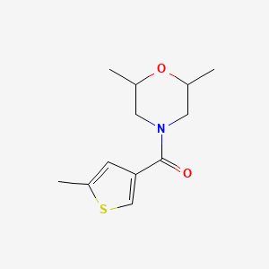 molecular formula C12H17NO2S B4922550 2,6-dimethyl-4-[(5-methyl-3-thienyl)carbonyl]morpholine 