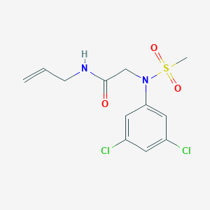 molecular formula C12H14Cl2N2O3S B4922567 N~1~-allyl-N~2~-(3,5-dichlorophenyl)-N~2~-(methylsulfonyl)glycinamide CAS No. 6188-21-2
