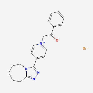 1-(2-oxo-2-phenylethyl)-4-(6,7,8,9-tetrahydro-5H-[1,2,4]triazolo[4,3-a]azepin-3-yl)pyridinium bromide