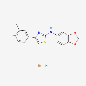 N-1,3-benzodioxol-5-yl-4-(3,4-dimethylphenyl)-1,3-thiazol-2-amine hydrobromide