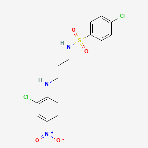 molecular formula C15H15Cl2N3O4S B4922619 4-chloro-N-{3-[(2-chloro-4-nitrophenyl)amino]propyl}benzenesulfonamide 