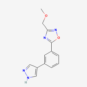 molecular formula C13H12N4O2 B4922631 3-(methoxymethyl)-5-[3-(1H-pyrazol-4-yl)phenyl]-1,2,4-oxadiazole 