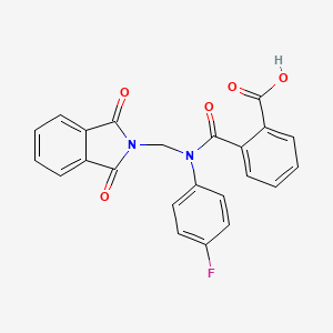 molecular formula C23H15FN2O5 B4922638 2-{[[(1,3-dioxo-1,3-dihydro-2H-isoindol-2-yl)methyl](4-fluorophenyl)amino]carbonyl}benzoic acid 