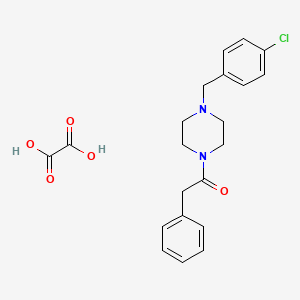molecular formula C21H23ClN2O5 B4922644 1-(4-chlorobenzyl)-4-(phenylacetyl)piperazine oxalate 