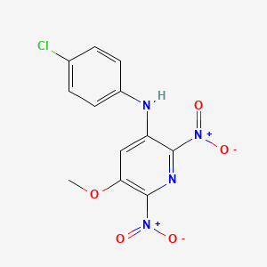 molecular formula C12H9ClN4O5 B4922646 N-(4-chlorophenyl)-5-methoxy-2,6-dinitro-3-pyridinamine 
