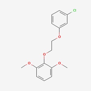 molecular formula C16H17ClO4 B4922656 2-[2-(3-chlorophenoxy)ethoxy]-1,3-dimethoxybenzene 