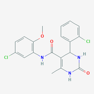 molecular formula C19H17Cl2N3O3 B4922684 N-(5-chloro-2-methoxyphenyl)-4-(2-chlorophenyl)-6-methyl-2-oxo-1,2,3,4-tetrahydro-5-pyrimidinecarboxamide 