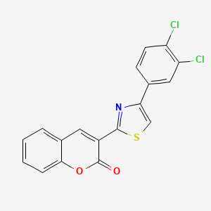 molecular formula C18H9Cl2NO2S B4922709 3-[4-(3,4-dichlorophenyl)-1,3-thiazol-2-yl]-2H-chromen-2-one 