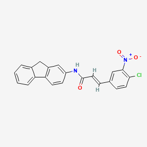molecular formula C22H15ClN2O3 B4922715 3-(4-chloro-3-nitrophenyl)-N-9H-fluoren-2-ylacrylamide 
