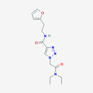molecular formula C15H21N5O3 B4922729 1-[2-(diethylamino)-2-oxoethyl]-N-[2-(2-furyl)ethyl]-1H-1,2,3-triazole-4-carboxamide 