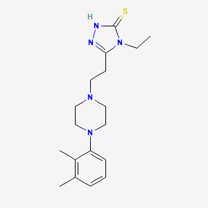 molecular formula C18H27N5S B4922733 5-{2-[4-(2,3-dimethylphenyl)-1-piperazinyl]ethyl}-4-ethyl-2,4-dihydro-3H-1,2,4-triazole-3-thione 