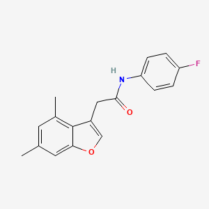 molecular formula C18H16FNO2 B4922738 2-(4,6-dimethyl-1-benzofuran-3-yl)-N-(4-fluorophenyl)acetamide 