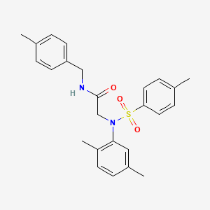 molecular formula C25H28N2O3S B4922756 N~2~-(2,5-dimethylphenyl)-N~1~-(4-methylbenzyl)-N~2~-[(4-methylphenyl)sulfonyl]glycinamide 