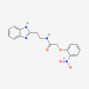 molecular formula C17H16N4O4 B4922764 N-[2-(1H-benzimidazol-2-yl)ethyl]-2-(2-nitrophenoxy)acetamide 