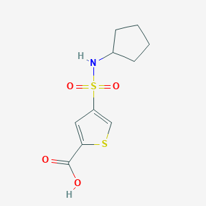 molecular formula C10H13NO4S2 B4922767 4-[(cyclopentylamino)sulfonyl]-2-thiophenecarboxylic acid 
