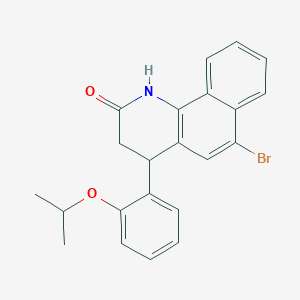 molecular formula C22H20BrNO2 B4922769 6-bromo-4-(2-isopropoxyphenyl)-3,4-dihydrobenzo[h]quinolin-2(1H)-one 