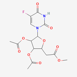 molecular formula C15H17FN2O9 B4922787 methyl [3,4-bis(acetyloxy)-5-(5-fluoro-2,4-dioxo-3,4-dihydro-1(2H)-pyrimidinyl)tetrahydro-2-furanyl]acetate 