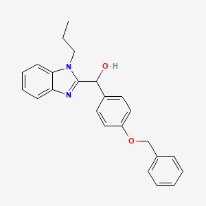 molecular formula C24H24N2O2 B4922791 [4-(benzyloxy)phenyl](1-propyl-1H-benzimidazol-2-yl)methanol 