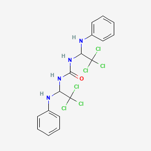 molecular formula C17H16Cl6N4O B4922799 N,N'-bis(1-anilino-2,2,2-trichloroethyl)urea 