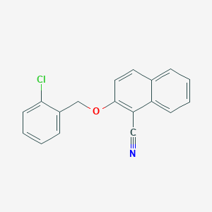 molecular formula C18H12ClNO B4922817 2-[(2-chlorobenzyl)oxy]-1-naphthonitrile 