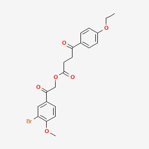 molecular formula C21H21BrO6 B4922824 2-(3-bromo-4-methoxyphenyl)-2-oxoethyl 4-(4-ethoxyphenyl)-4-oxobutanoate 