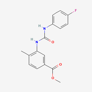 molecular formula C16H15FN2O3 B4922833 methyl 3-({[(4-fluorophenyl)amino]carbonyl}amino)-4-methylbenzoate 