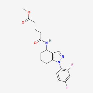molecular formula C19H21F2N3O3 B4922860 methyl 5-{[1-(2,4-difluorophenyl)-4,5,6,7-tetrahydro-1H-indazol-4-yl]amino}-5-oxopentanoate 