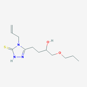 molecular formula C12H21N3O2S B4922869 4-(4-allyl-5-mercapto-4H-1,2,4-triazol-3-yl)-1-propoxy-2-butanol 