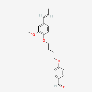 molecular formula C21H24O4 B4922872 4-{4-[2-methoxy-4-(1-propen-1-yl)phenoxy]butoxy}benzaldehyde 