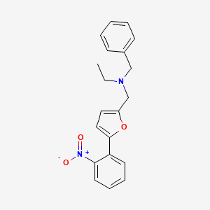 molecular formula C20H20N2O3 B4922888 N-benzyl-N-{[5-(2-nitrophenyl)-2-furyl]methyl}ethanamine 