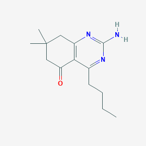 molecular formula C14H21N3O B4922891 2-amino-4-butyl-7,7-dimethyl-7,8-dihydro-5(6H)-quinazolinone 