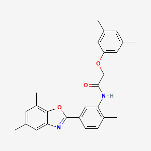 N-[5-(5,7-dimethyl-1,3-benzoxazol-2-yl)-2-methylphenyl]-2-(3,5-dimethylphenoxy)acetamide