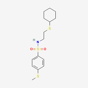 molecular formula C15H23NO2S3 B4922922 N-[2-(cyclohexylthio)ethyl]-4-(methylthio)benzenesulfonamide 