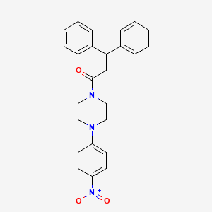 molecular formula C25H25N3O3 B4922924 1-(3,3-diphenylpropanoyl)-4-(4-nitrophenyl)piperazine 