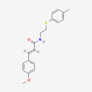 3-(4-methoxyphenyl)-N-{2-[(4-methylphenyl)thio]ethyl}acrylamide