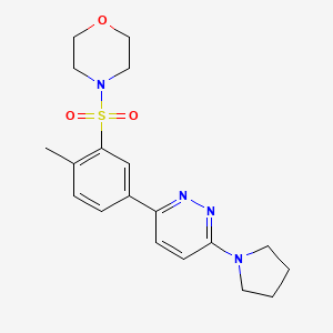 molecular formula C19H24N4O3S B4922954 4-({2-methyl-5-[6-(1-pyrrolidinyl)-3-pyridazinyl]phenyl}sulfonyl)morpholine 