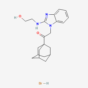 molecular formula C21H28BrN3O2 B4922974 1-(1-adamantyl)-2-{2-[(2-hydroxyethyl)amino]-1H-benzimidazol-1-yl}ethanone hydrobromide 