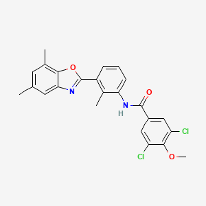 3,5-dichloro-N-[3-(5,7-dimethyl-1,3-benzoxazol-2-yl)-2-methylphenyl]-4-methoxybenzamide