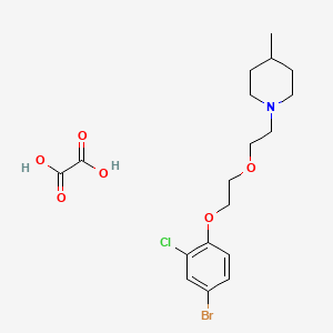 molecular formula C18H25BrClNO6 B4923010 1-{2-[2-(4-bromo-2-chlorophenoxy)ethoxy]ethyl}-4-methylpiperidine oxalate 