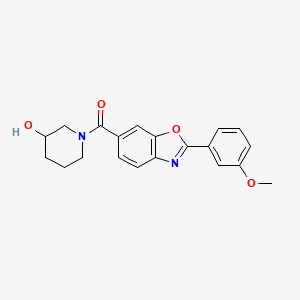 molecular formula C20H20N2O4 B4923053 1-{[2-(3-methoxyphenyl)-1,3-benzoxazol-6-yl]carbonyl}-3-piperidinol 