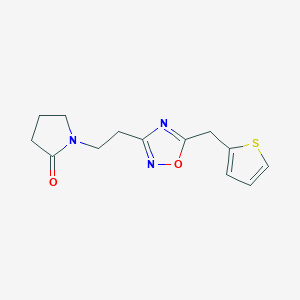 molecular formula C13H15N3O2S B4923062 1-{2-[5-(2-thienylmethyl)-1,2,4-oxadiazol-3-yl]ethyl}-2-pyrrolidinone 