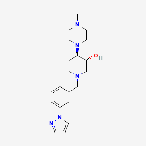 molecular formula C20H29N5O B4923069 (3R*,4R*)-4-(4-methyl-1-piperazinyl)-1-[3-(1H-pyrazol-1-yl)benzyl]-3-piperidinol 
