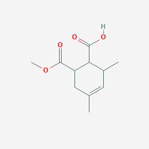 molecular formula C11H16O4 B4923102 6-(methoxycarbonyl)-2,4-dimethyl-3-cyclohexene-1-carboxylic acid 