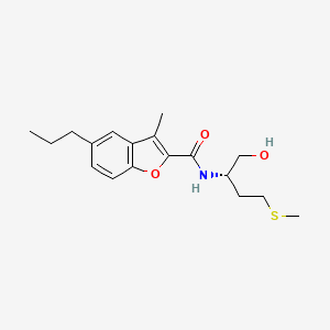 molecular formula C18H25NO3S B4923116 N-[(1S)-1-(hydroxymethyl)-3-(methylthio)propyl]-3-methyl-5-propyl-1-benzofuran-2-carboxamide 